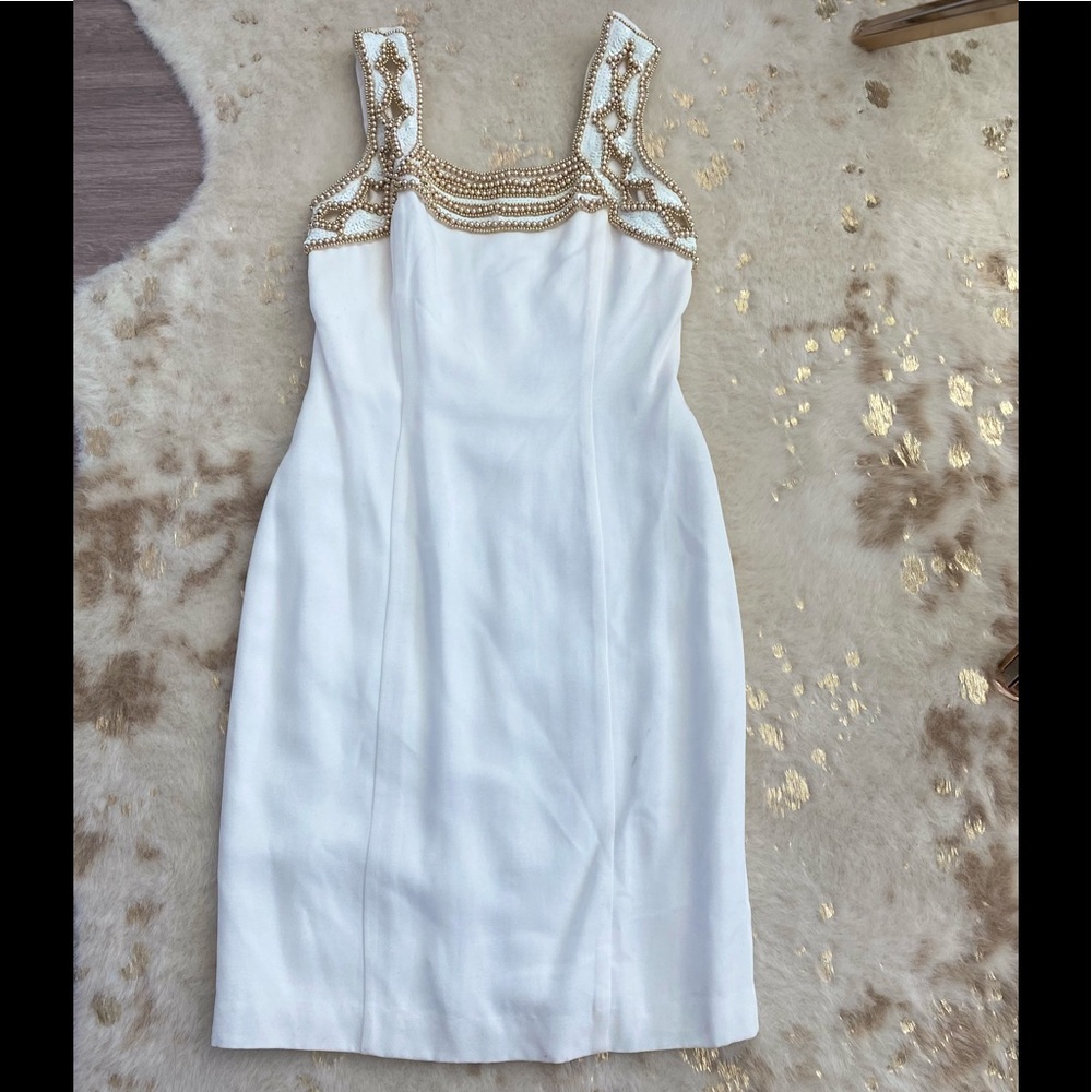 Beautiful white beaded and lined dress